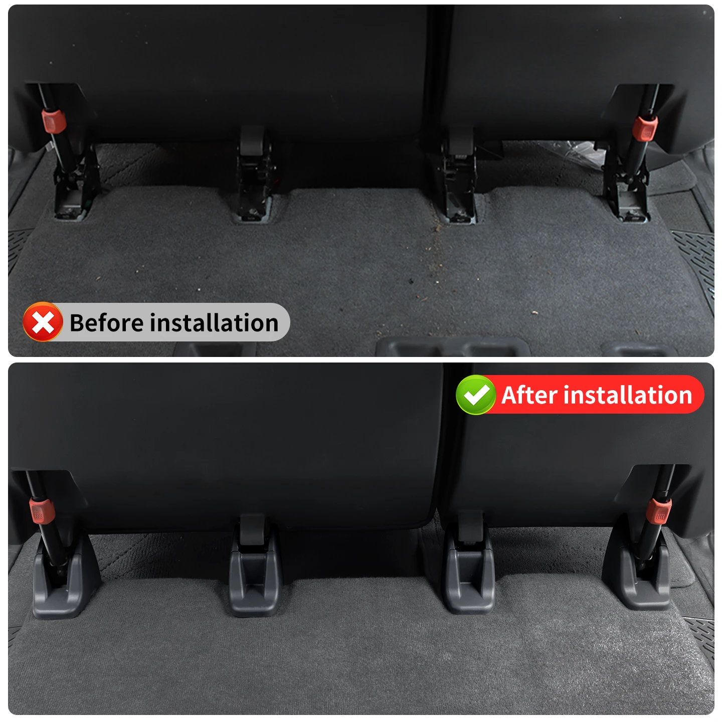 For Toyota Prado 120 LC120 J120 2003-2009 Seat Track Cover Rail Protector Dirt Guard Interior Protection Modification Accessorie view 3