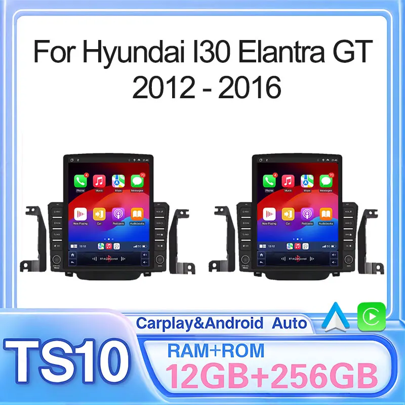 9.7 "نمط عمودي لشاشة تسلا راديو السيارة الاندورويد لشركة هيونداي I30 إلنترا GT 2012 - 2016 نظام تحديد المواقع والملاحة فيديو الوسائط المتعددة #1