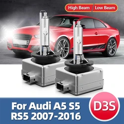 1Pair XENON Headlight Bulb HID Super Brightness D3S Xenon Lamp 6000K For Audi A5 S5 RS5 2016 2015 2014 2013 2012 2011 2007-2010