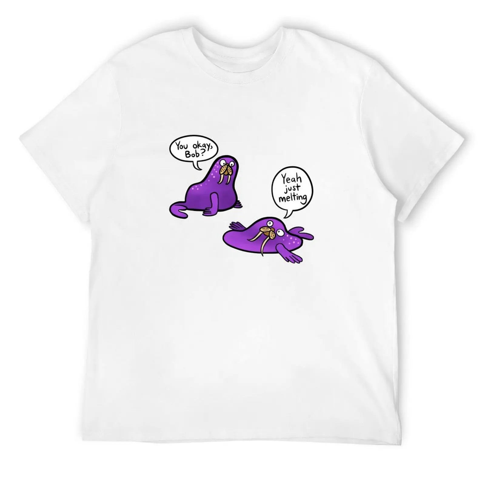 Walrus Melting T-Shirt graphics Clothing aesthetic clothes fitted t shirts for men