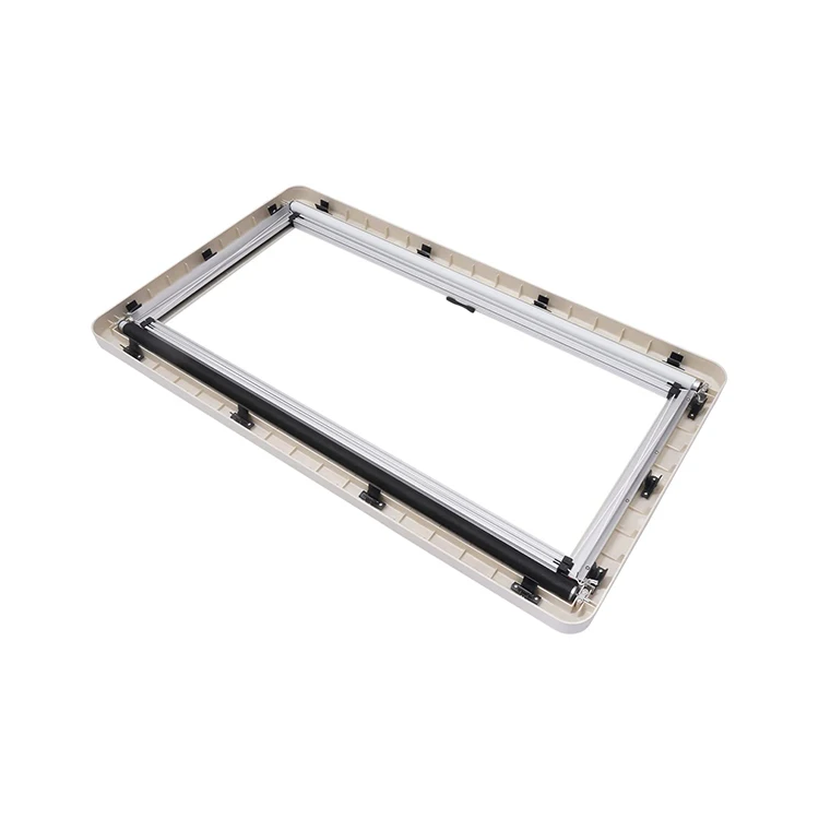 1000x500mm Factory Price Rv Window Double Layer Acrylic Glass Caravan Window With Mosquito Net And Curtain For Camping Car