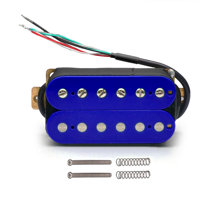 Humbucker Electric Guitar Pickup Coil Spliting Pickup Humbucker Dual Coill Pickup 4 Conduct Cable N-7.5K/B-15K Output Deep Blue