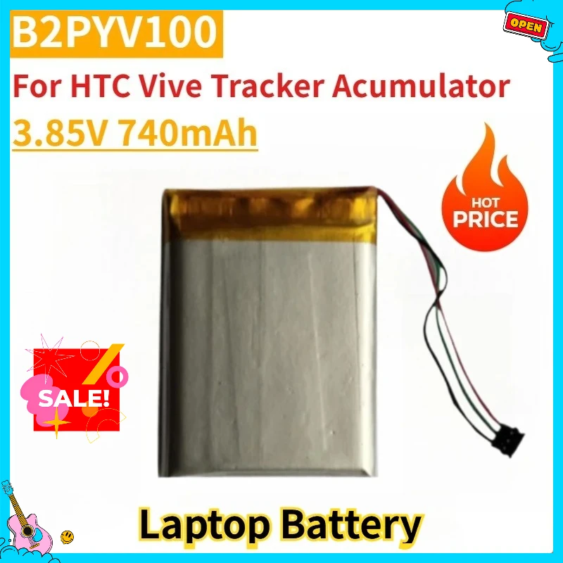 

New Replacement Camera Battery 3.85V 740mAh B2PYV100 for HTC Vive Tracker Acumulator 3 Wire Plug