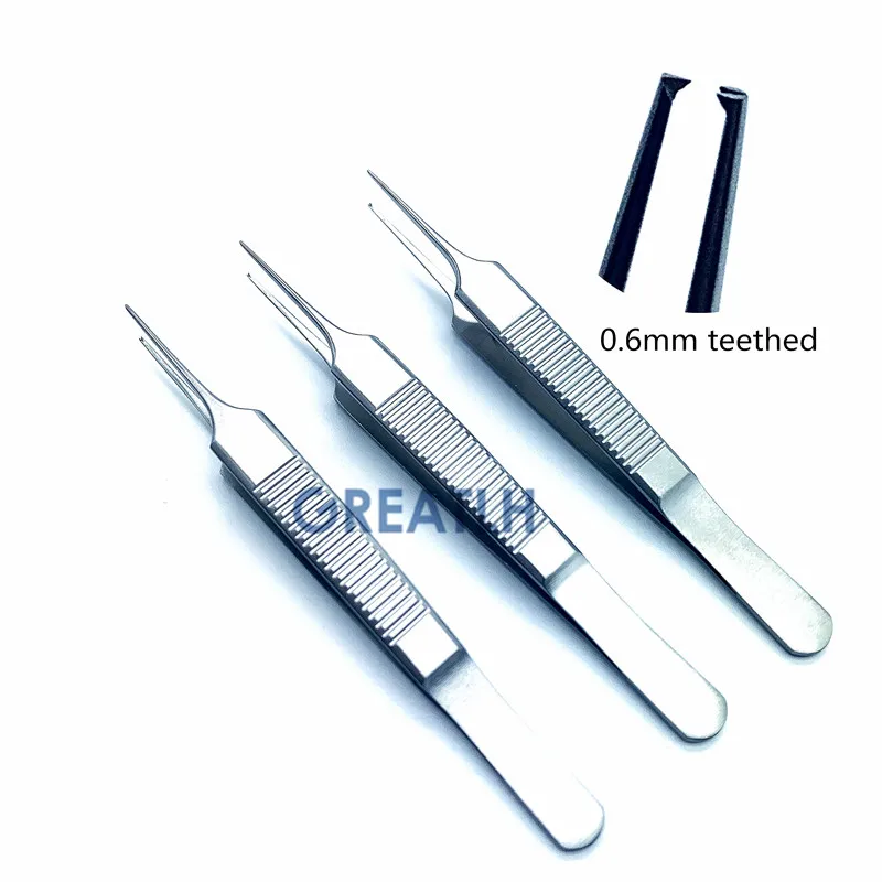 

3pcs Dental Tweezers Dental Forceps Stainless Steel Dental Instrument 12.5cm