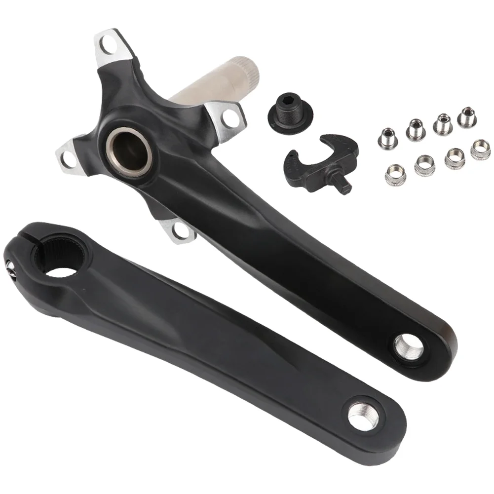 FOR Mountain Bike Crankset 104BCD Aluminum Alloy Single Chainring 170mm Length Hollow Design Bicycle Crank Parts Accessories