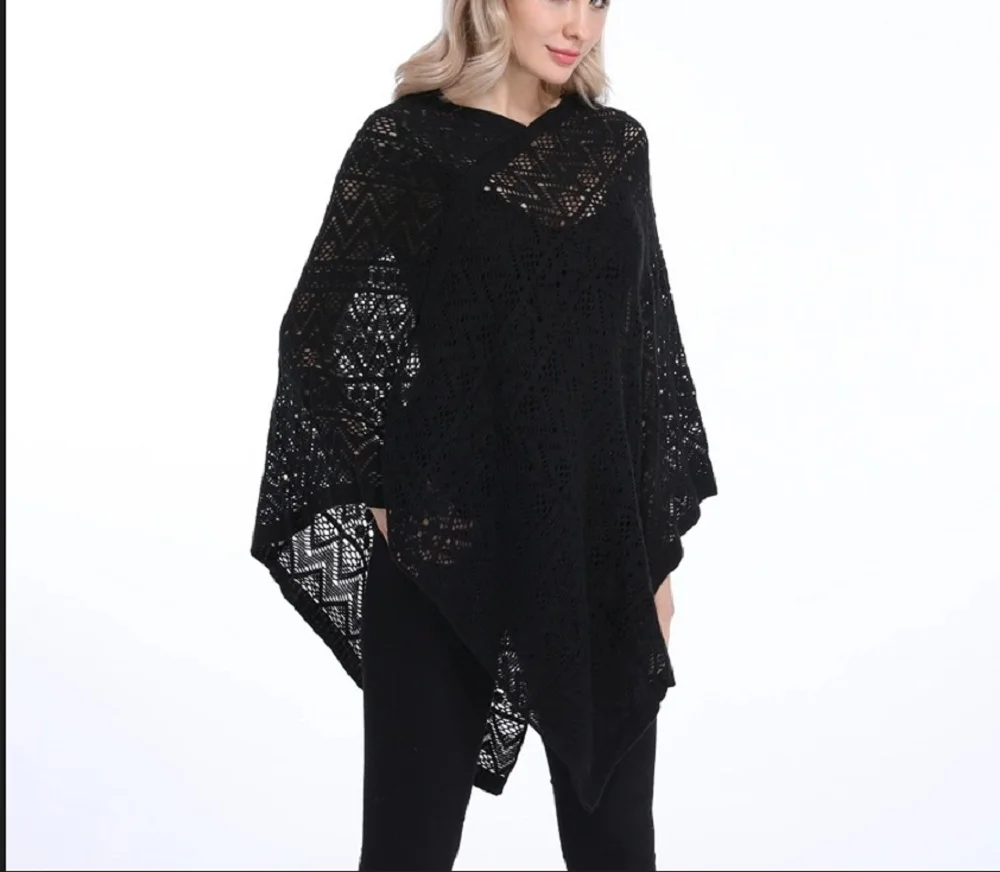 Capa de encaje para mujer, chal hasta la cintura para mamá, accesorio de moda elegante, talla uniforme, estilo informal