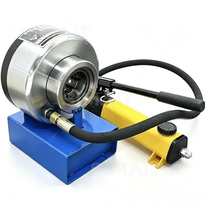 Portable Split-Type Hydraulic Hose Crimping Machine w/ 8 Dies for Rubber Pipe, Hand Pump Powered