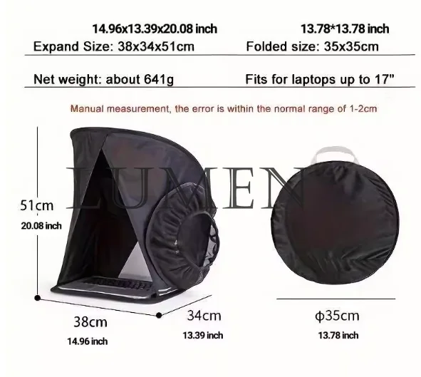 Laptop Tablet Lens Hood Dust-proof Rain-proof Sun-blocking Protective Cover Tent