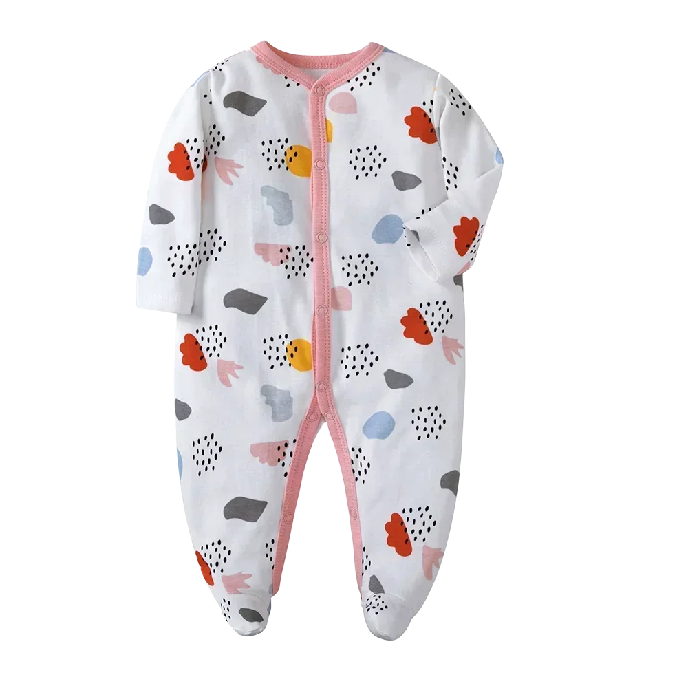 Four Seasons Newborn baby winter warm jumpsuit pajamas footed jumpsuit boy baby girl baby Fashion cartoon cute 0-1 years old