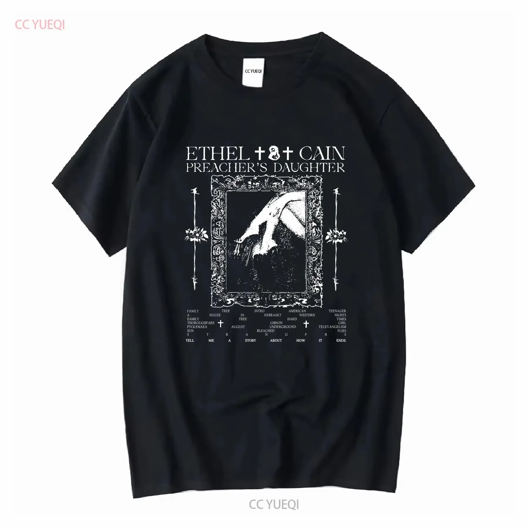 HOT Ethel Cain 2024 my love is a Flesh wound T Shirt long or short sleeves vintage Washed Casual graphic streetwear Soft