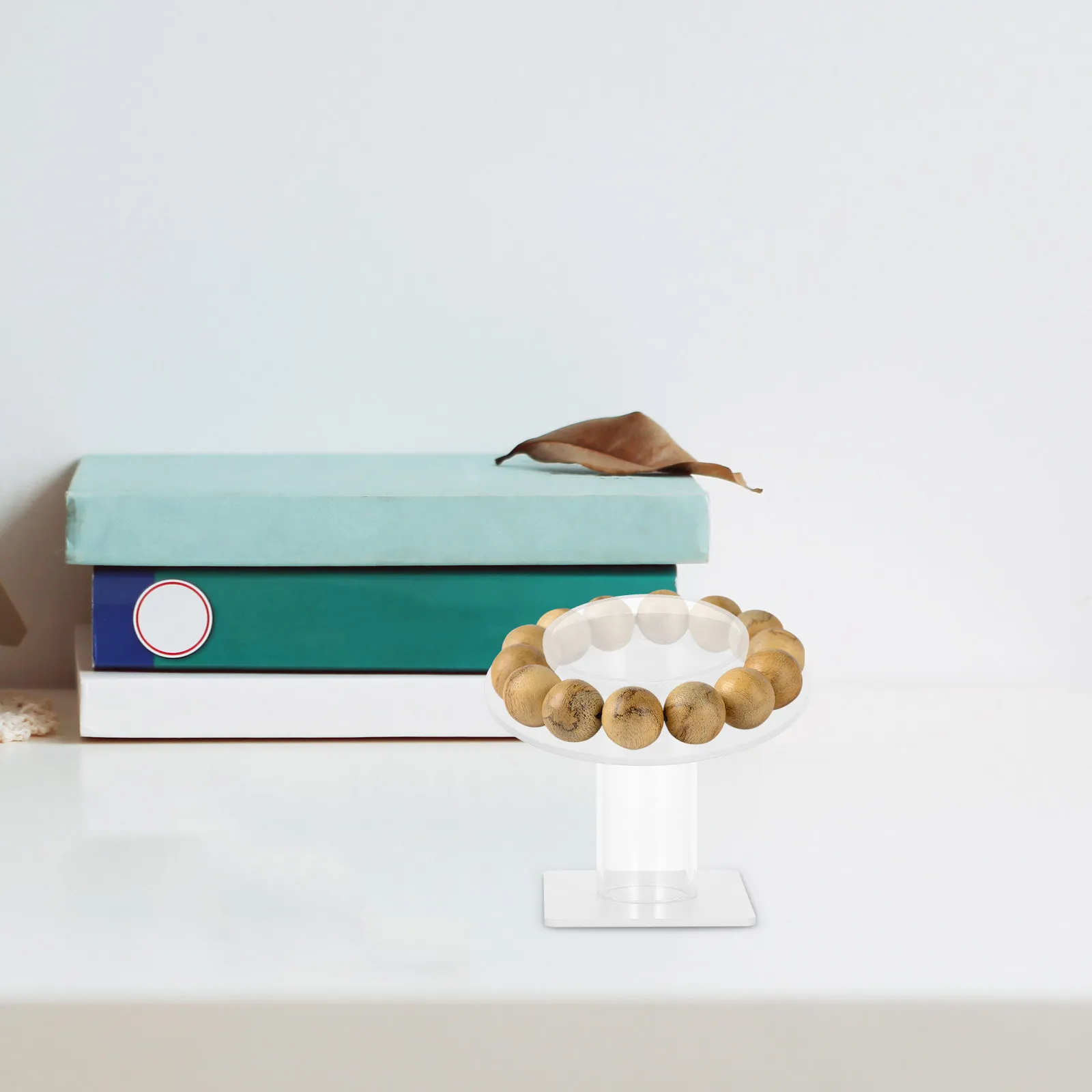 

Acrylic Bracelet Display Stand Jewelry Holder Single Layer Modern Organizer for Bracelets Bangles Anklets Counter Display Rack