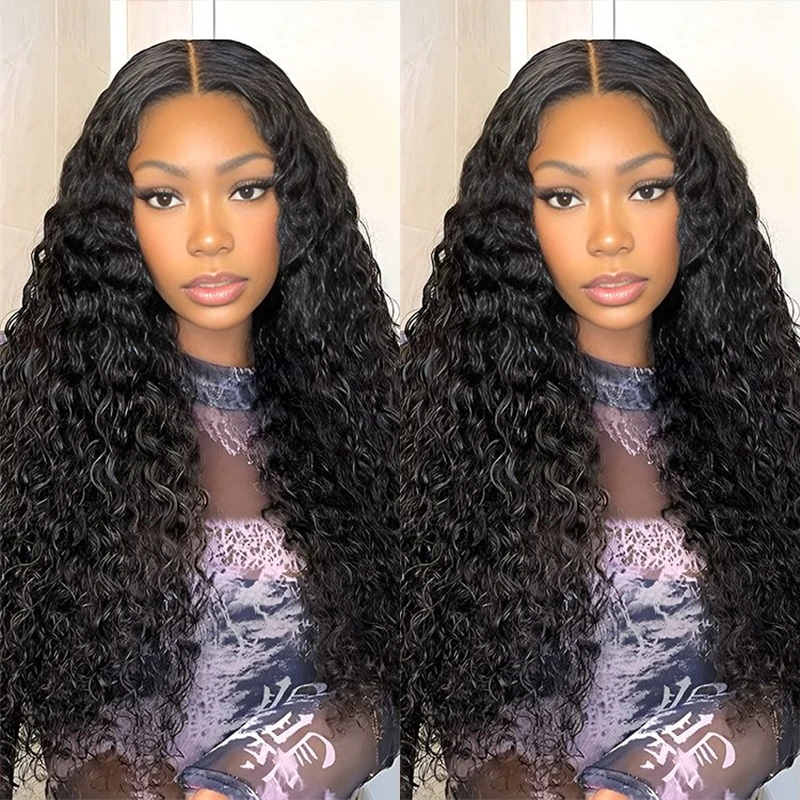 

Alimice Glueless Deep Wave Human Hair Pre-Plucked 4x4 HD Lace Closure Wig