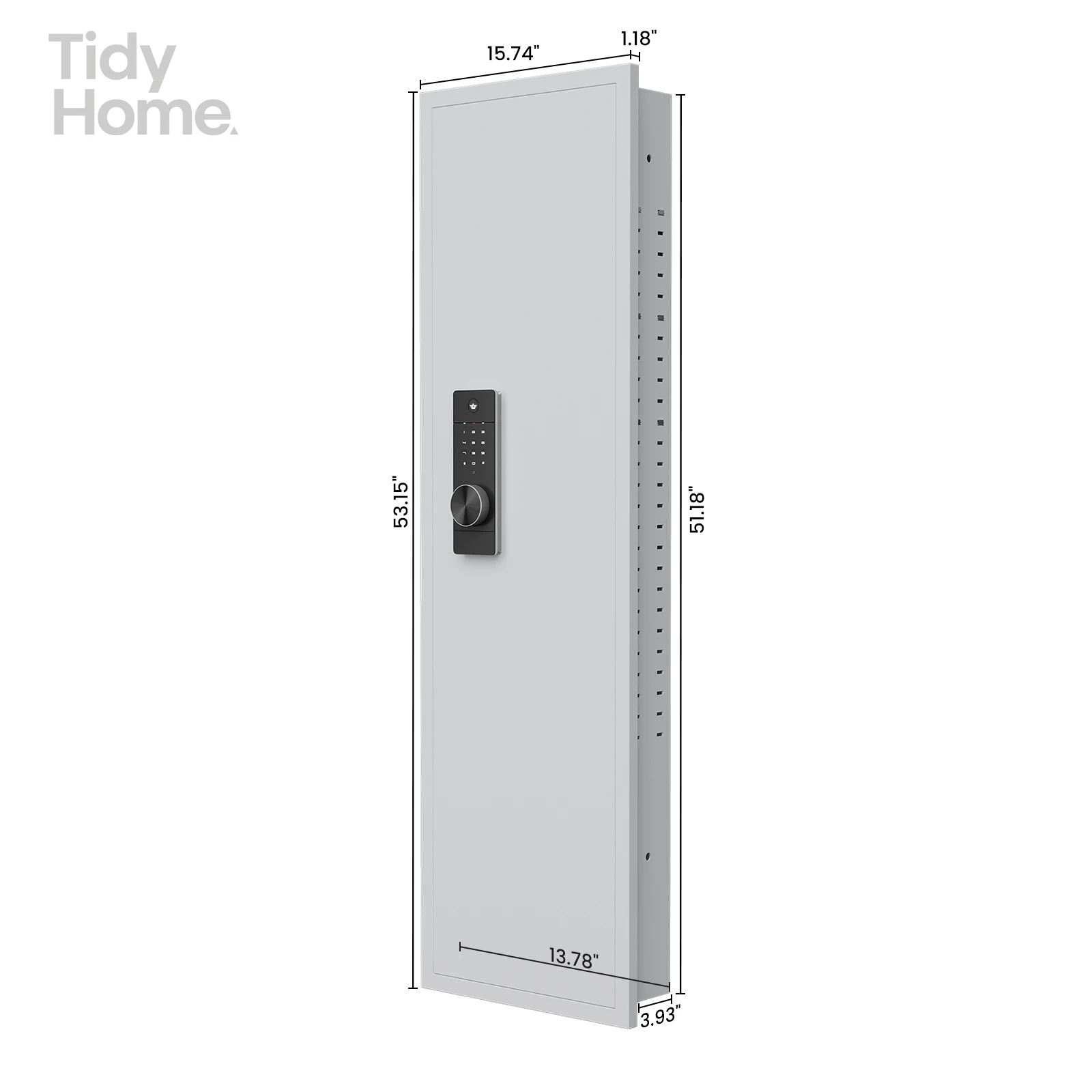 53" Passwod Touch Panel In-Wall Safe,Hidden Wall Gun Safe for Rifles with Adjustable Shelves,Assembled Storage Multifunctional