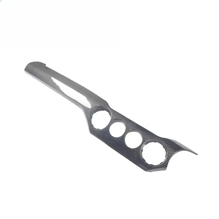 Carbon Fiber Center Console Dashboard Panel 4 Holes Replacement for  Mustang GT Model Car Interior Accessories