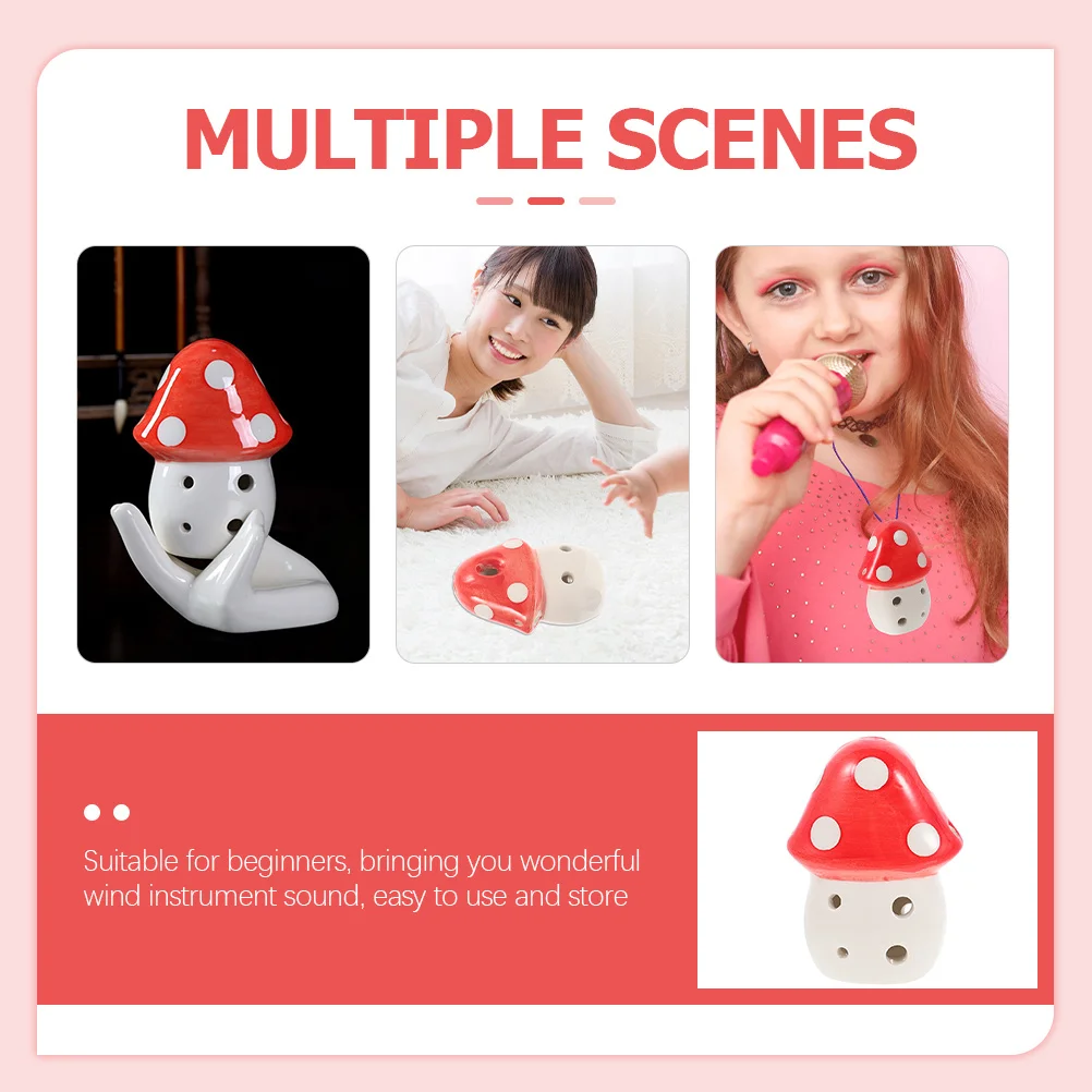 

Ceramic 6-Hole Ocarina Mini Wind Instrument Portable Lightweight Childrens Birthday Festival Present Ocarina