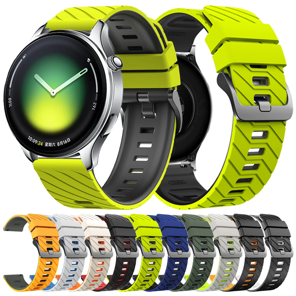22mm Silikonarmband für Xiaomi Watch 5 2 Pro S1 S2 S3 S4 Sport Color 2 Armband für Garmin Forerunner 265 255 Ersatzband