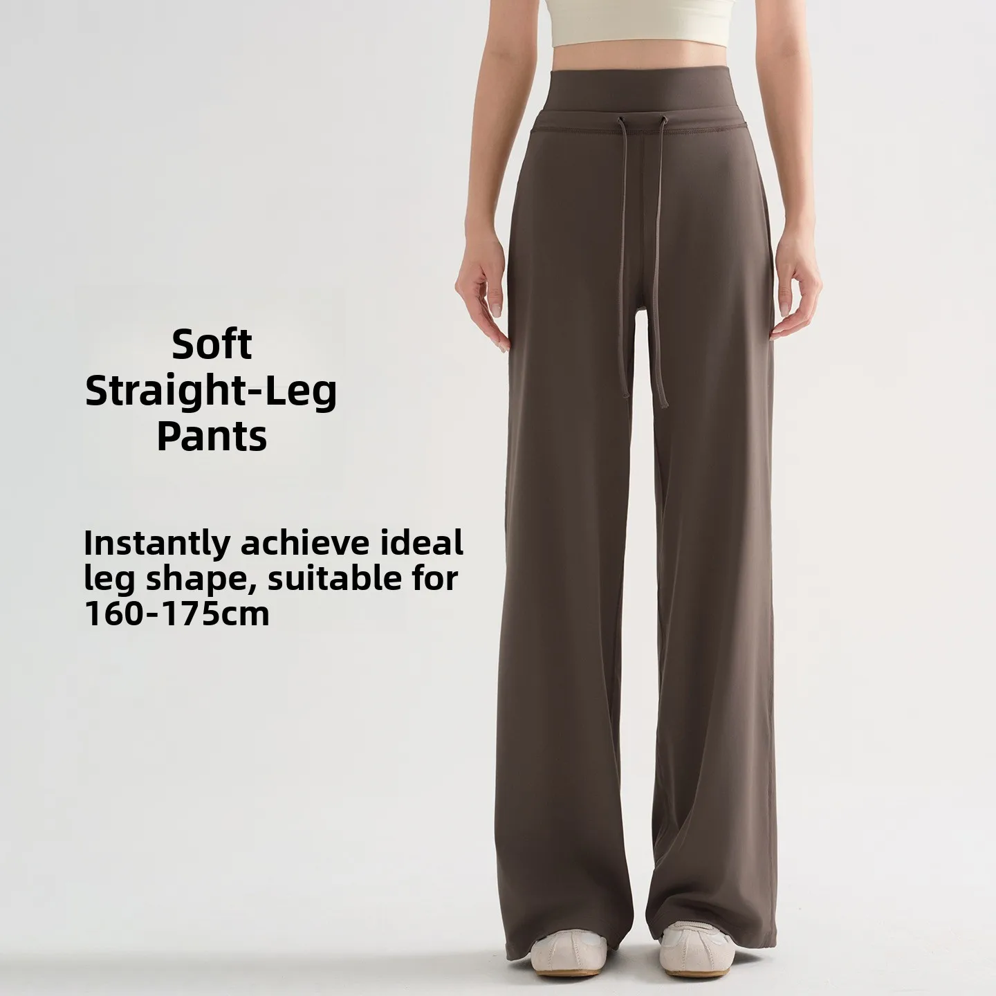 ゆったりとしたハイウエストヨガパンツ レディース ワイドレッグパンツ アウトドアウェア フィットネス スポーツ ストレートカットパンツ ロング丈 ボトムス