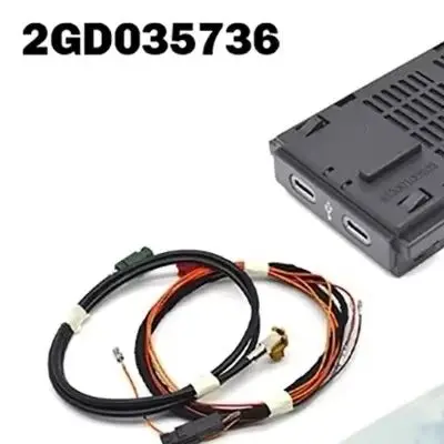 Dual Charging Port Adapter For Jetta For Id.6 #T-Cross For T-roc /Sagitar For Bora \Car Interior Console Socket /2GD035736