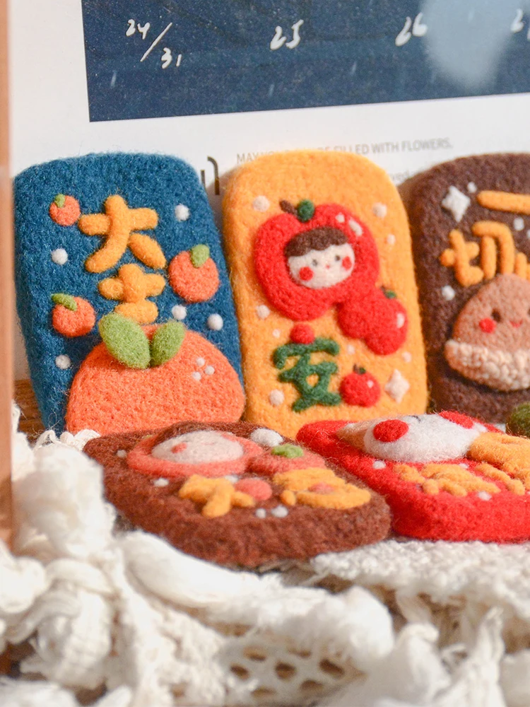 

Набор для рукоделия: Брелок из войлока ручной работы, талисман удачи и мира, DIY-материалы для шитья, декор для дома