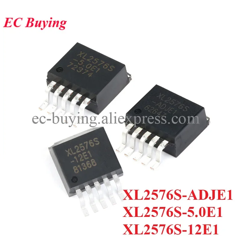 5pcs/lot XL2576S-ADJE1 XL2576S-ADJ XL2576S-5.0E1 XL2576S-5.0 XL2576S-12E1 TO263-5 Buck Step Down DC Converter Regulator IC Chip