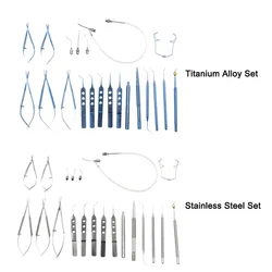 Titanium Stainless 21pcs Tools for Cataract Eye Ophthalmic Kit  Eyelid Surgery Tool Ophthalmic Instrument