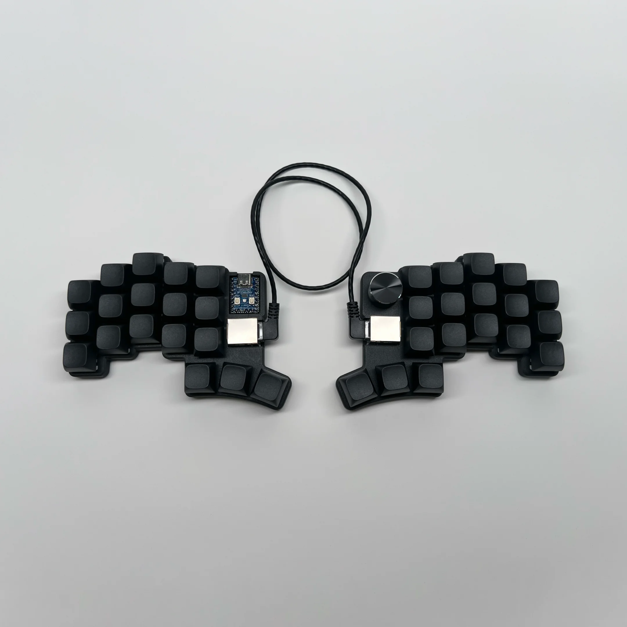 

Разделенная клавиатура Cheapino V2, 36 клавиш MX Switches, проводная горячая замена PLA Custom Grey Wood V4, переключатель QMK, эргономичная механическая клавиатура