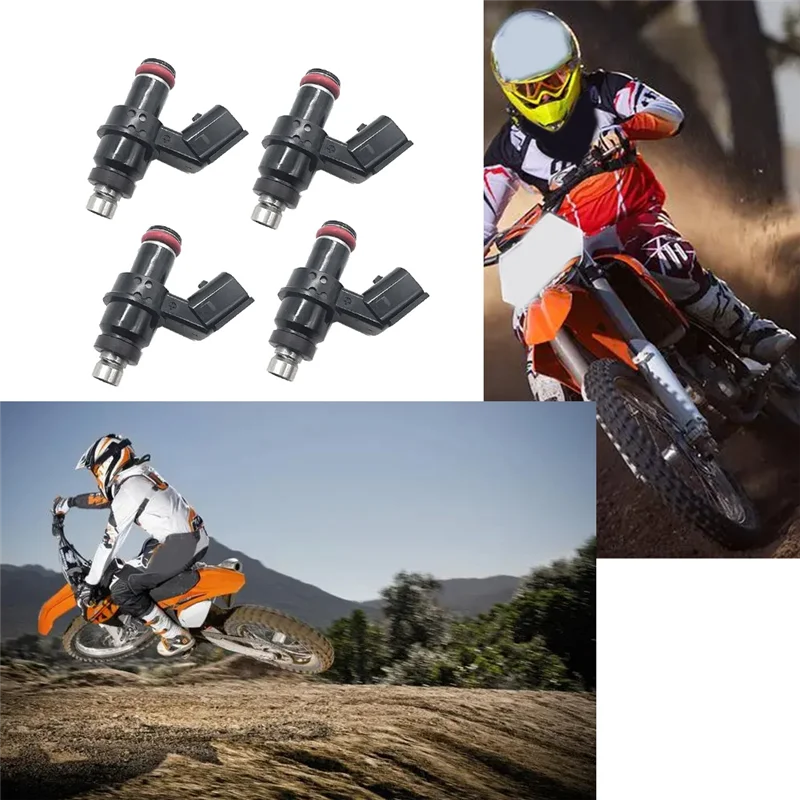 HOT-4Pcs Motorcycle Fuel Injector Nozzle 75041023144 For 350 450 500 SXF XCF EXCF EXC XCW Fuel Injection Kit,4Pcs