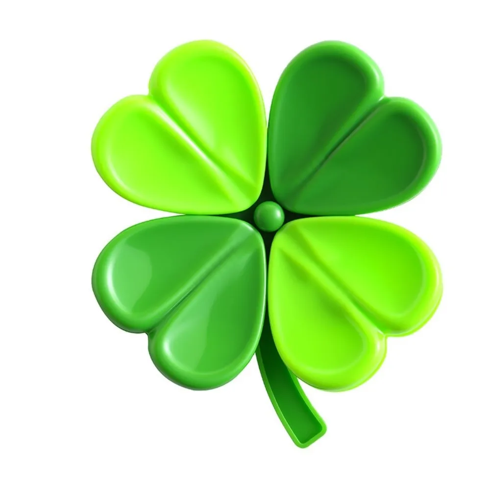 3pcs Moisture-Proof Four-leaf Clover Sealing Clips Fresh-Keeping Detachable Magnetic Chip Clip Heart Decorative