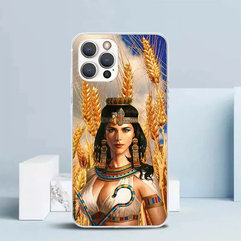Pharaoh Ancient Egypt Cleopatra Soft Cover for iPhone 16 15 14 Pro