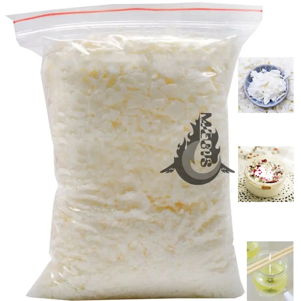 

Wholesale /500G Natural Soy Wax Flake Scented Candle Raw Material 100% Additive-free DIY Smokeless Candle Making Supplies