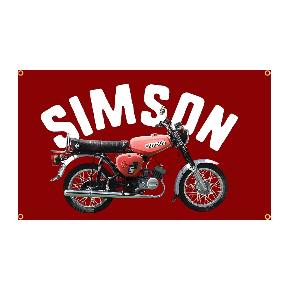 3x5FT vintage motorcycle S-Simsons Flag  applicable to Garage or Outdoor For Decoration