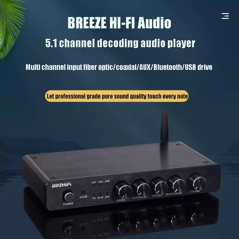 BREEZE 2024 latest version AC3 fever Bluetooth USB flash drive fiber coaxial to 5.1 channel preamplifier decoder