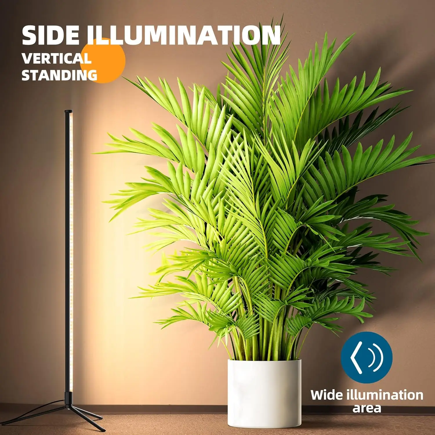 Grow Lights for Indoor Plants with Stand, 42W 169 LEDs Full Spectrum Illumination Area, T10 Vertical Standing Plant Grow Light