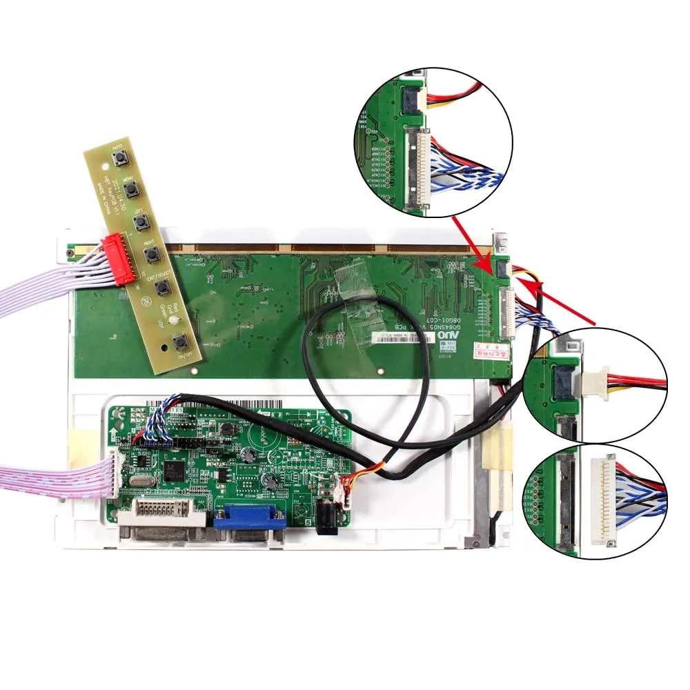 VGA DVI กระดานควบคุมแอลซีดีสำหรับ8.4ใน800x600 G084SN05 V8 G084SN05 V9แอลซีดี
