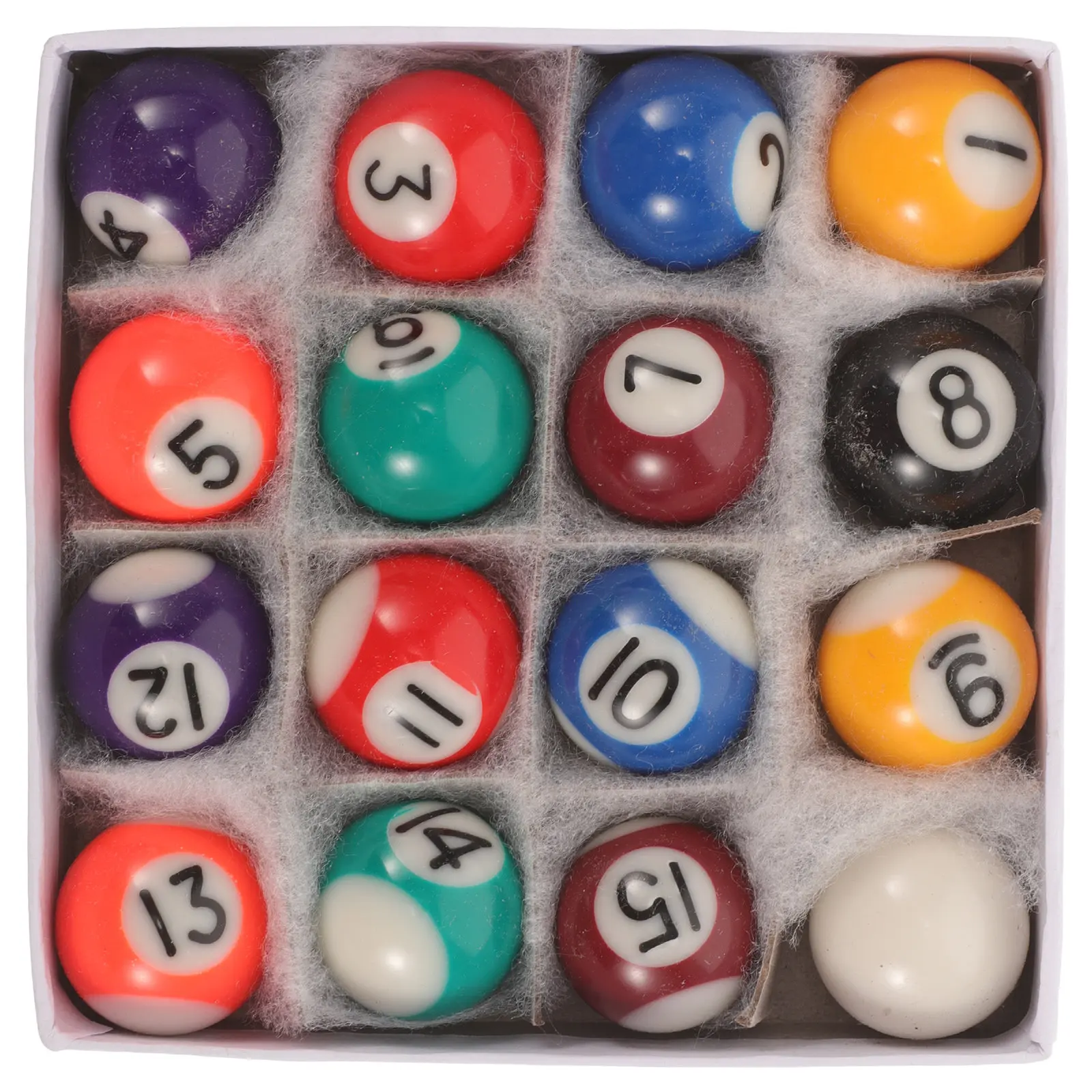 

1Set Billiard Balls Replaceable Resin Mini Billiard Balls Set for Table Game Accessories Fun Play