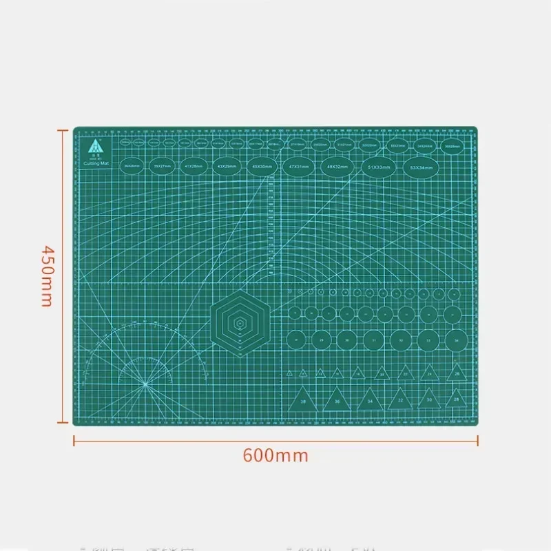 30 * 45 cm A2 Deska do krojenia Linia siatkowa Samonaprawiająca się wielokolorowa dwustronna podkładka na biurko 1 sztuka
