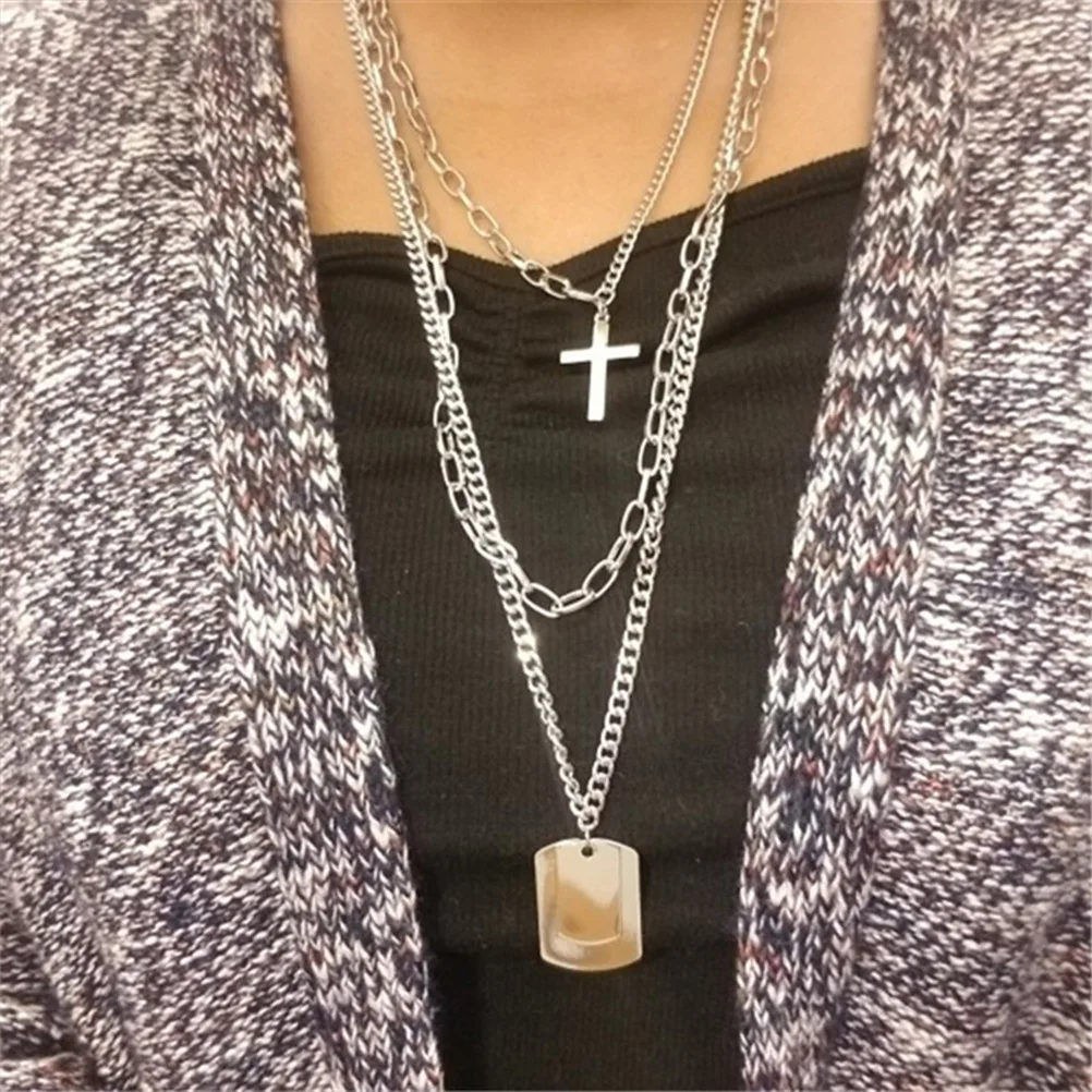 

2 Sets/6PCS Necklace Extension Multi-layer Clavicle Chain Necklaces Jewelry Black