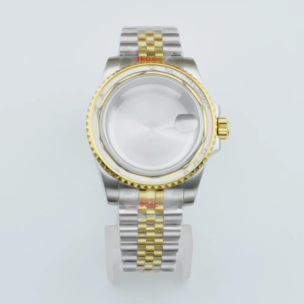 

NH34 NH35 Корпус часов Сталь Серебро Золото Двухцветная деталь для часов NH35 NH36 Часы 100M