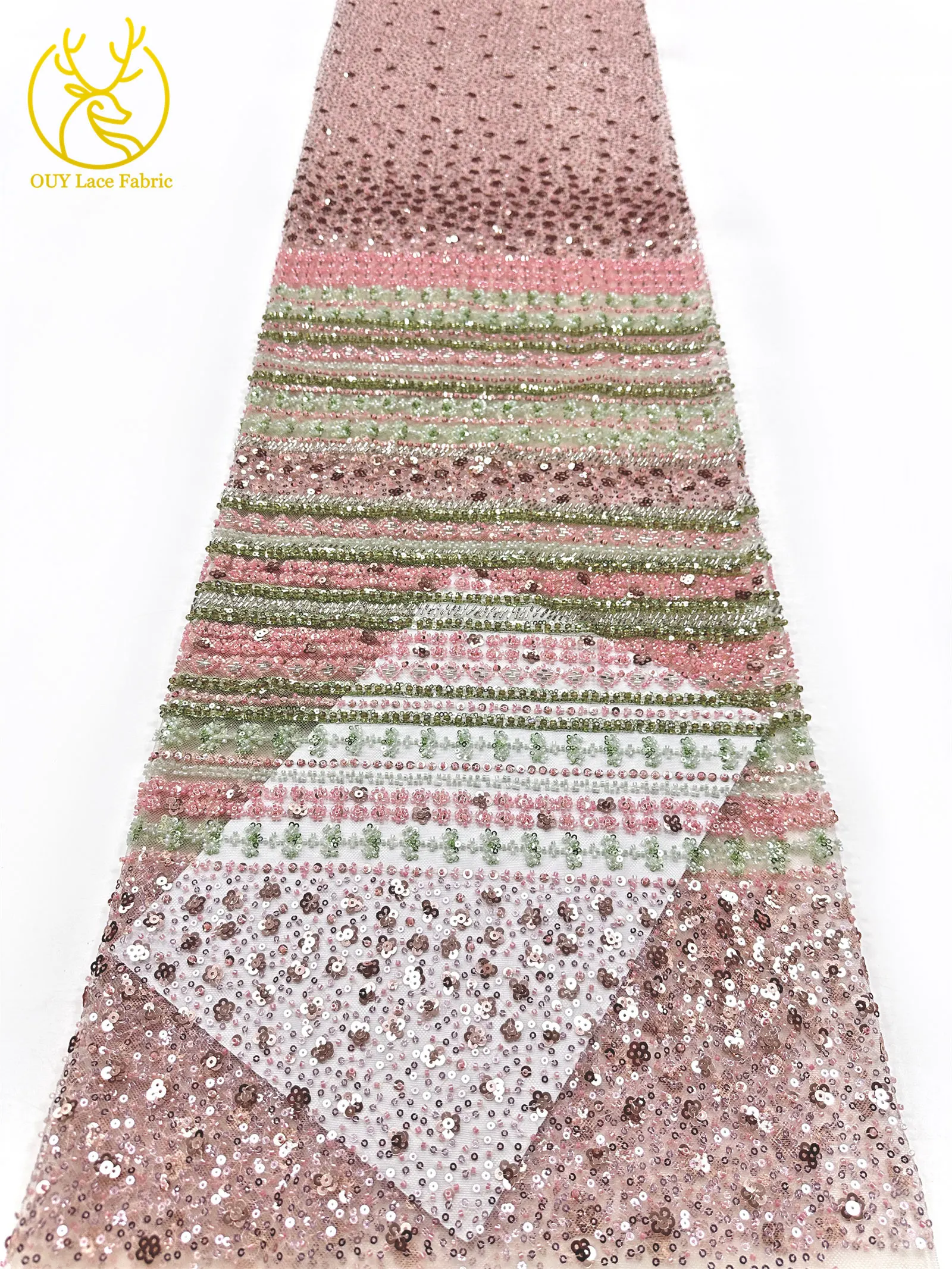 Französische nigerianische Luxus-Perlen-Mesh-Spitze in Weinrot, französische Pailletten-Stickerei-Spitze, afrikanischer Spitzenstoff für Abendkleider zum Nähen – Detail 15