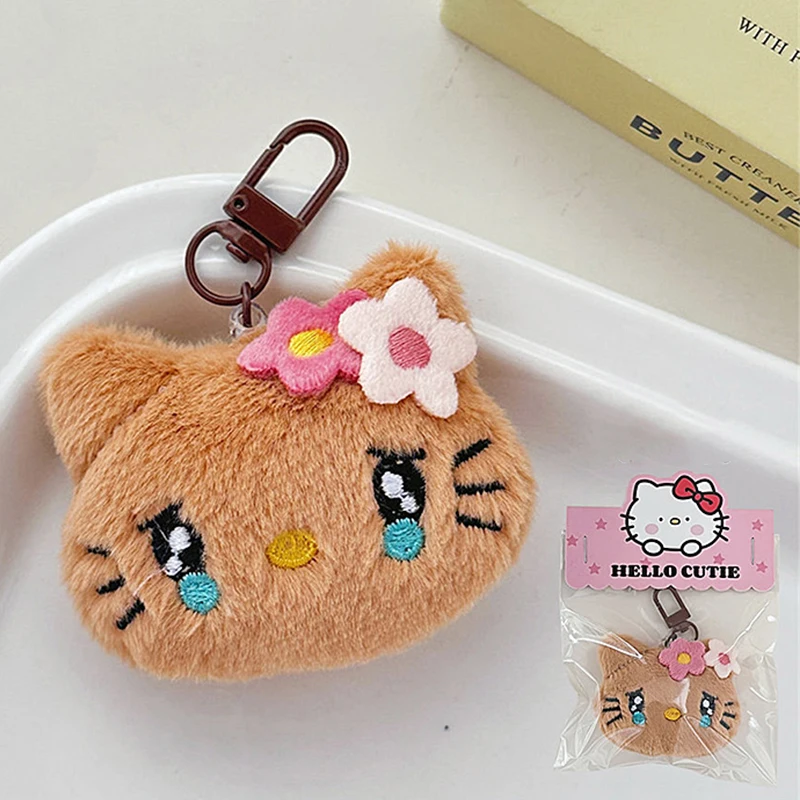 

Sanrio милый мультфильм Hello Kitty плюшевый брелок Kawaii аниме животное подвесное украшение для рюкзака сумка аксессуары подарок