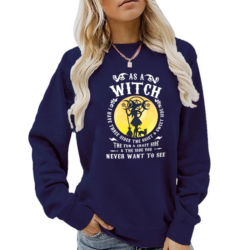 (A+Quality)new As A Witch Never Want To See Pullover Sweatshirt Autumn Winter Fashion Long Sleeve Tops Women sportswear pullover