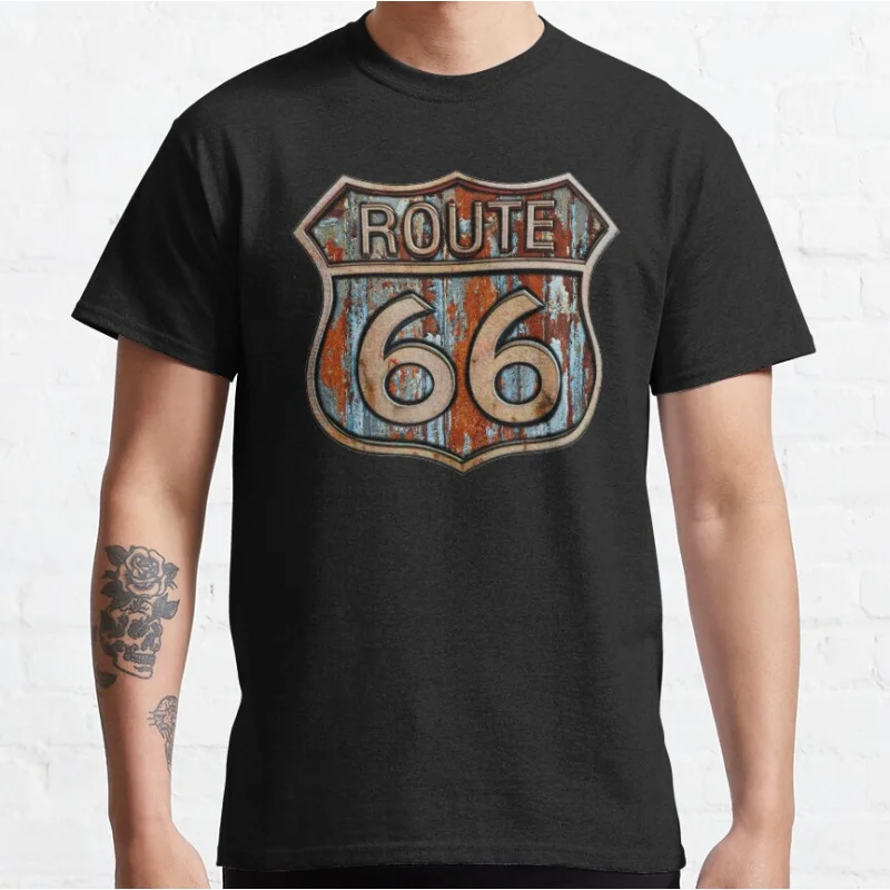 

0913 The main street of america Historic Route 66 US Mother Road Gift t shirt Americas Highway Graphic clothes All size Tops