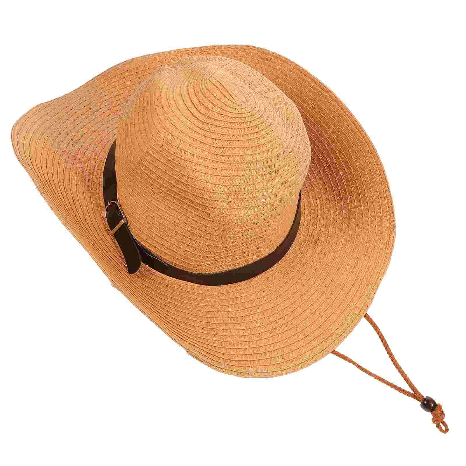 

Bonnet for Men Beach Hats Women Cowgirl Double Sided Sun Women's & Caps Straw Wide Brim