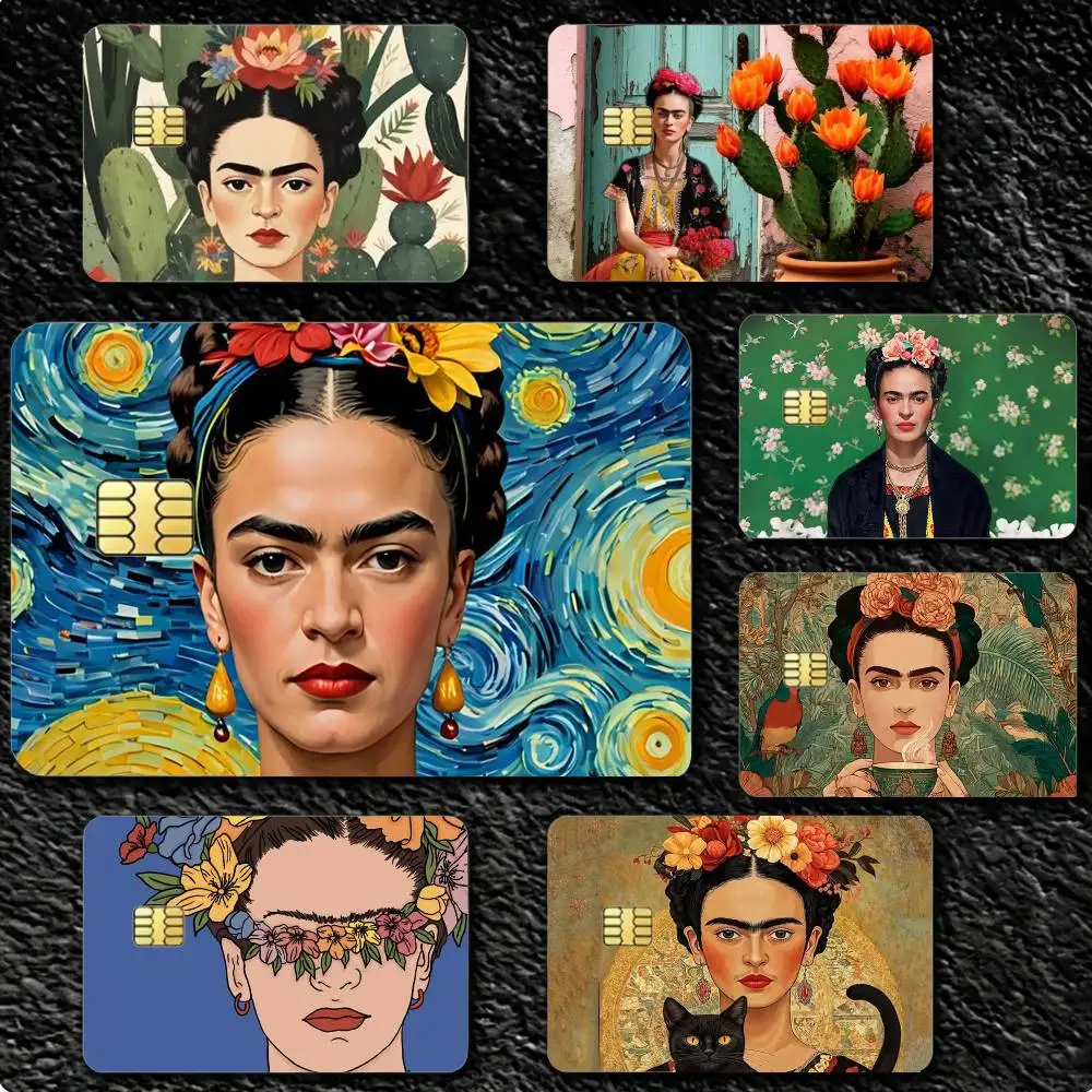 

Artist iconic F-Frida K-Kahlo 4pcs 1Set Card Stickers Small Waterproof Chip 4PCS Card Sticker Anti-Scratch