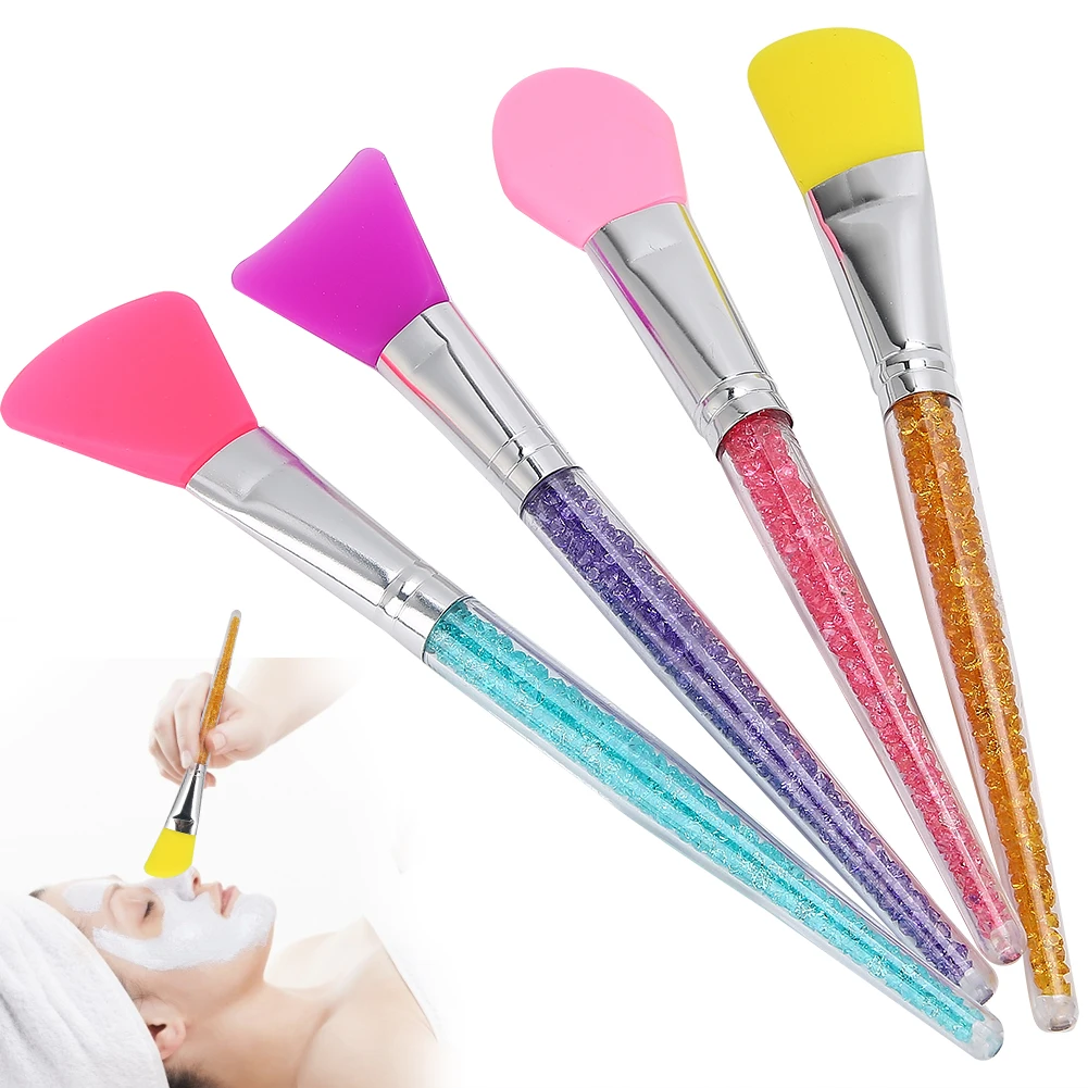 4pcs Face Mask Brush Facial Mud Mixing Silicone Makeup Brush Applicator Face Care