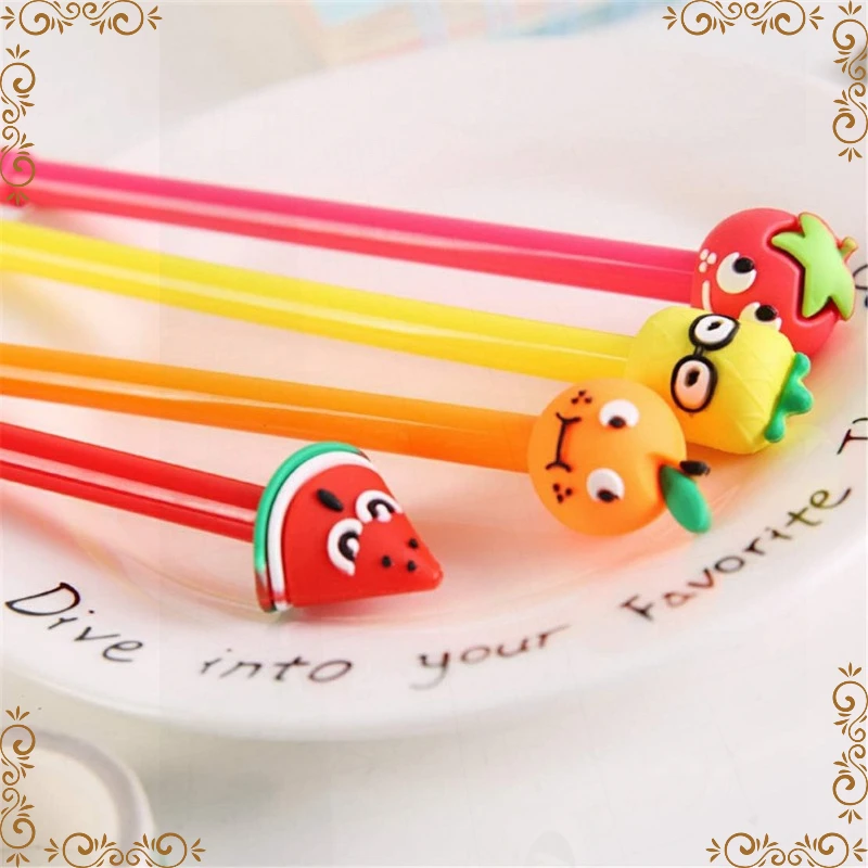 Imagem -06 - Lollipop Gel Canetas para Estudantes Canetas Criativas dos Desenhos Animados Cute Fruit Material de Escritório Artigos de Papelaria 36 Pcs Novidade