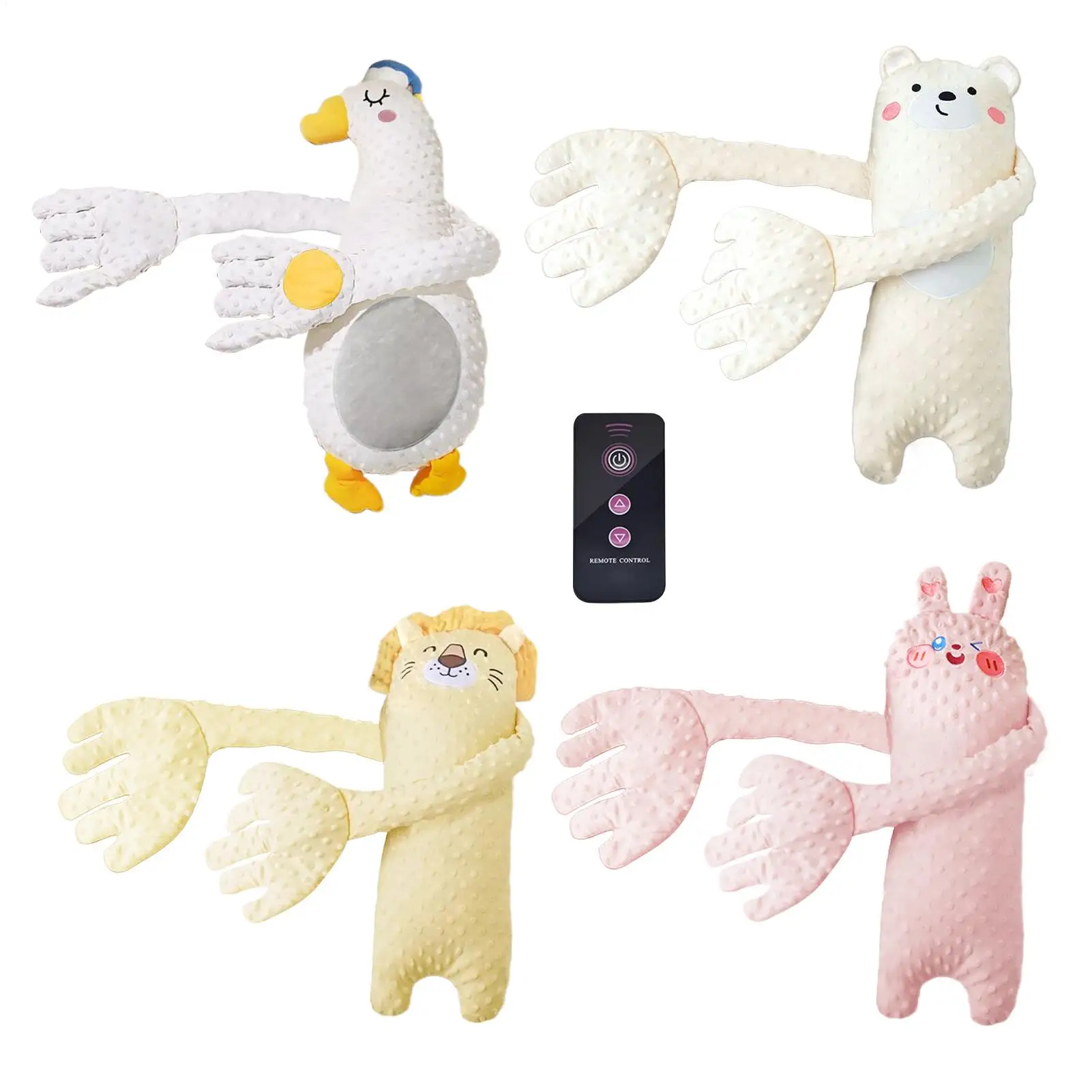赤ちゃんの睡眠補助具快適な睡眠枕幼児用パターン睡眠用電動なだめるパームスリープパッド漫画のクマの形をしたぬいぐるみ