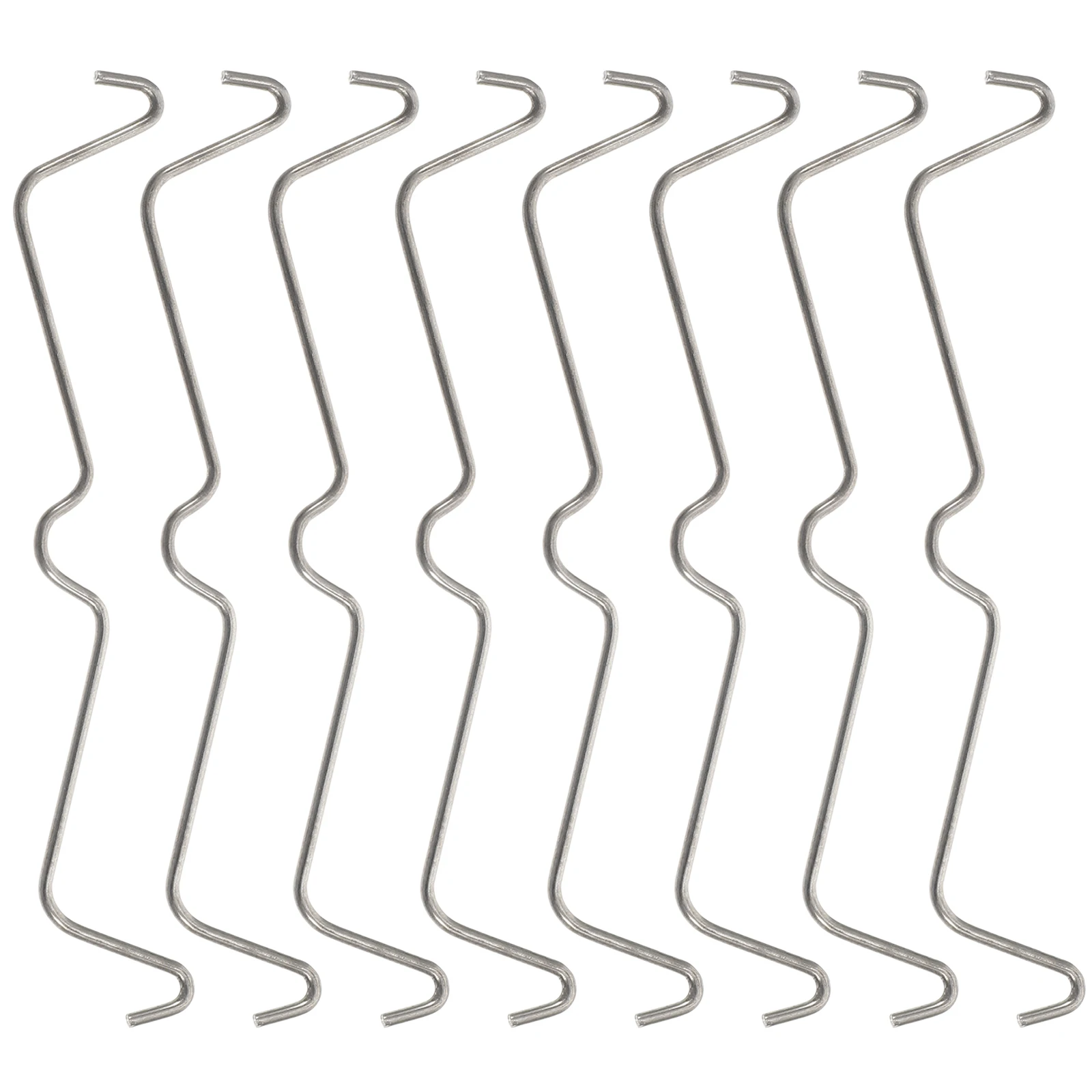 

100pcs Stainless Steel Pegboard Hooks Locks Strong Non Deformable Garage Accessories Hanging Clips Silver Color