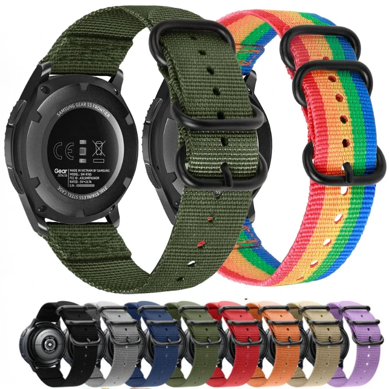 

Нейлоновый ремешок 22 мм для Huawei Watch 3 GT3-2 Pro Samsung Galaxy Watch 3/Gear S3, спортивный браслет, браслет 4/Stratos, ремень