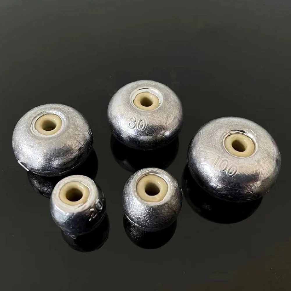 1/3pcs Olive Porcelain Beads Lead Pendant Ceramic Through-Center Position Throw Pole Sinking Hollow Pendant Fishing Gear Supply